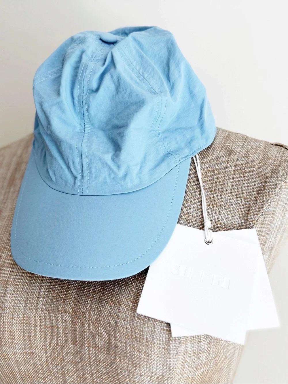 Sunnei Elastic Baseball Cap, Light Blue